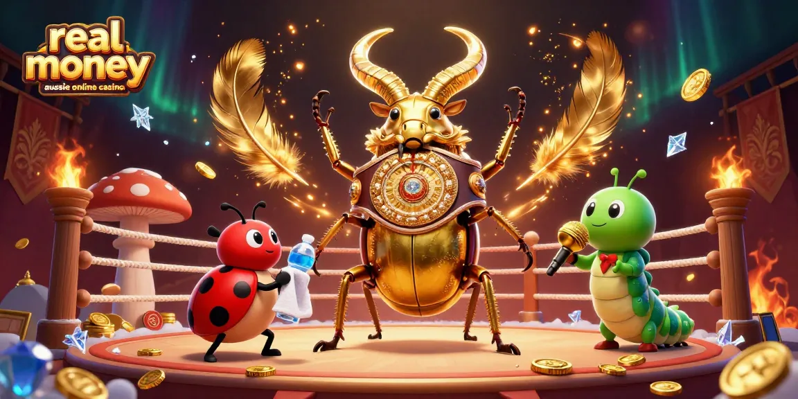 Engage in thrilling action at a real money aussie online casino with unique characters battling in a vibrant 3D scene.