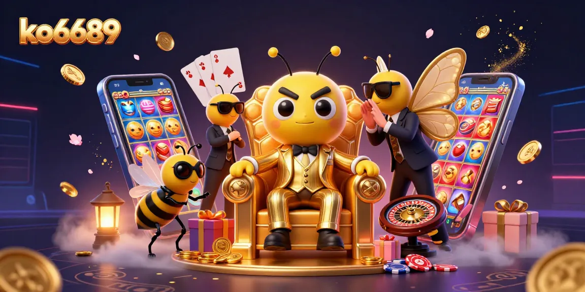 Engage with the exciting world of ko6689 as the bumblebee mob boss oversees thrilling casino action in a vibrant 3D scene.
