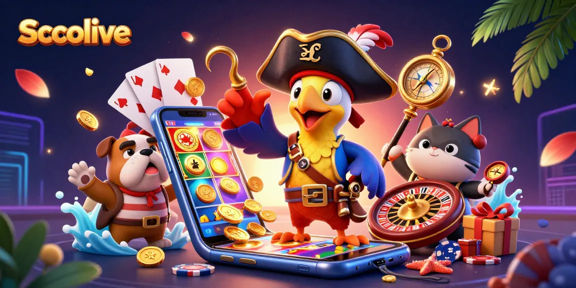 Socolive delivers an exhilarating gambling experience with a 3D illustration of engaging characters amidst casino elements.